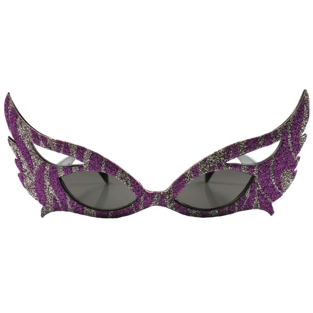 Purple Party Rave Costume Futuristic Novelty Womens Masquerade Mask Sun Glasses